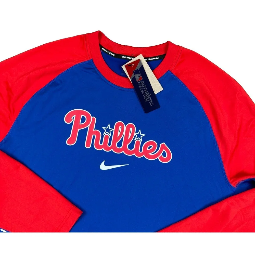 Philadelphia Phillies Nike Baseball Authentic Collection Shirt XXL Dri Fit L/S